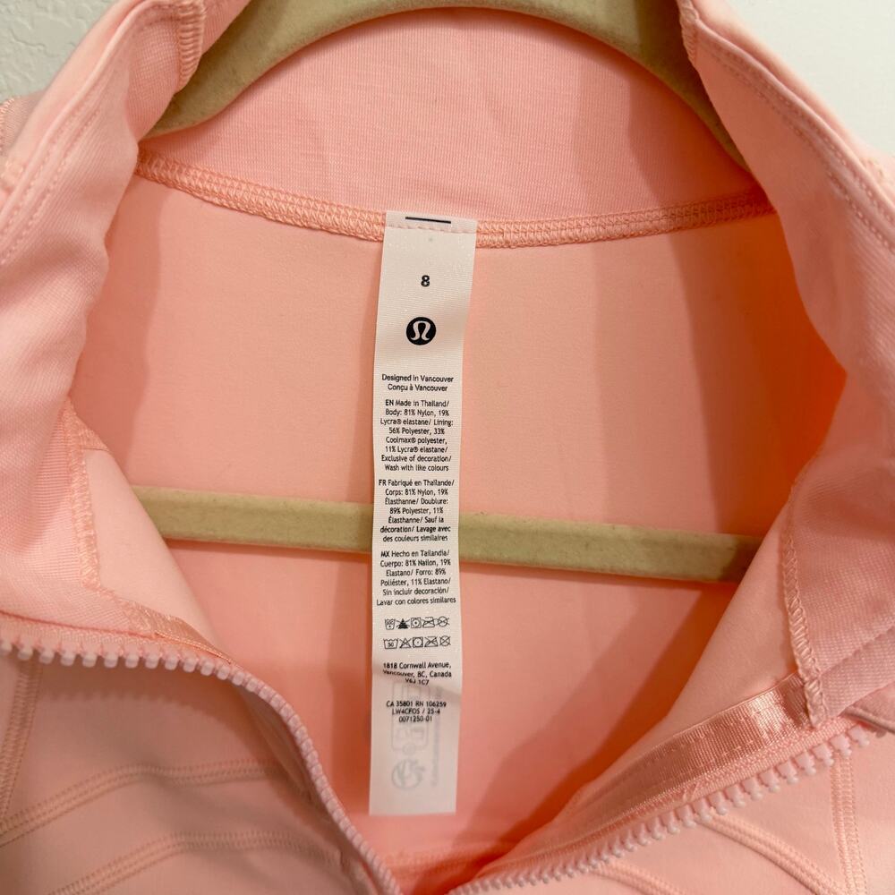 NWT Lululemon Define Jacket Nulu in Blush Quartz Size 8 - Picture 6 of 8